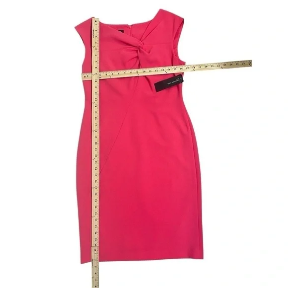 NWT Jones New York Pink Knot Front Sheath Dress - Size Women's 6 - Picture 7 of 10